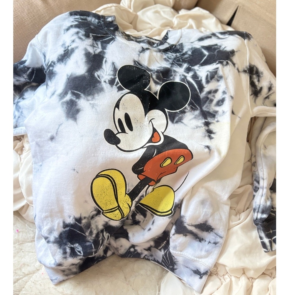 Tie-Dye Mickey Mouse Crewneck Sweatshirt Size Small